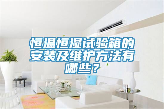 恒溫恒濕試驗(yàn)箱的安裝及維護(hù)方法有哪些？